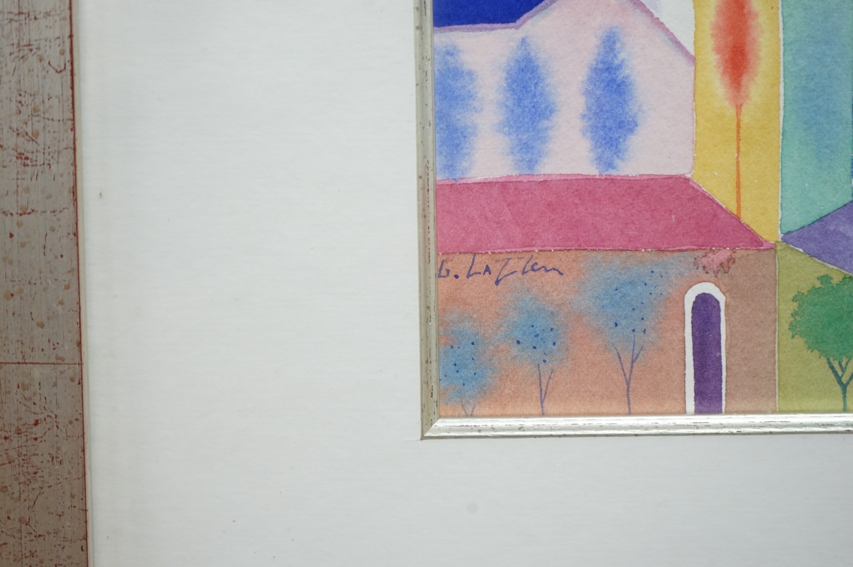 Giuliana Lazzerini (Italian, contemporary), watercolour, 'White turrets', signed, 19 x 24cm